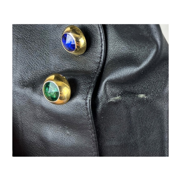 Cropped leather Jacket from Germany size 40 / 10 80s Disco - Picture 7 of 7